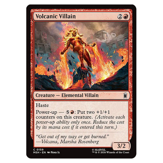 Volcanic Villain 0159 card from the Magic The Gathering set Marvel Super Heroes