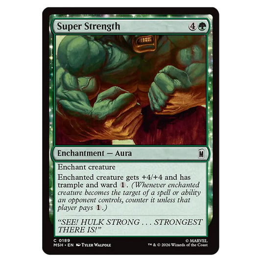 Super Strength 0189 card from the Magic The Gathering set Marvel Super Heroes