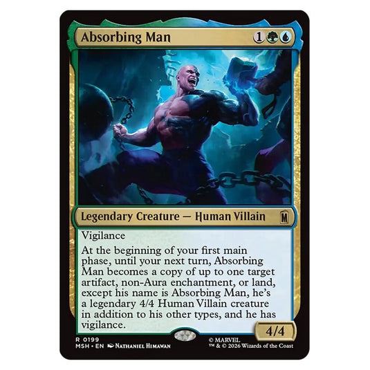 Absorbing Man 0199 card from the Magic The Gathering set Marvel Super Heroes