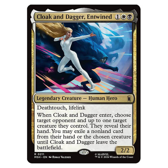 Cloak and Dagger, Entwined 0211 card from the Magic The Gathering set Marvel Super Heroes