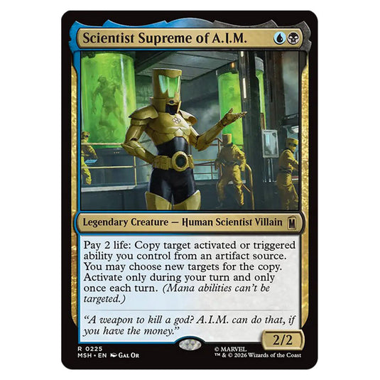 Scientist Supreme of A.I.M. 0225 card from the Magic The Gathering set Marvel Super Heroes