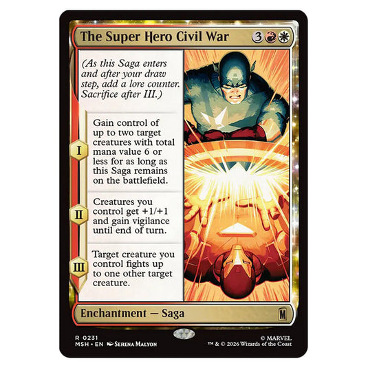 The Super Hero Civil War 0231 card from the Magic The Gathering set Marvel Super Heroes