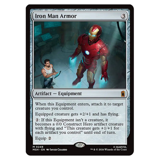 Iron Man Armor 0248 card from the Magic The Gathering set Marvel Super Heroes