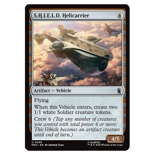 S.H.I.E.L.D. Helicarrier 0249 card from the Magic The Gathering set Marvel Super Heroes