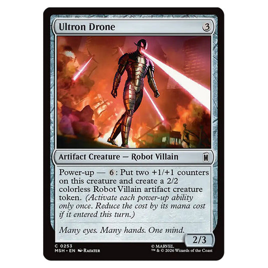 Ultron Drone 0253 card from the Magic The Gathering set Marvel Super Heroes
