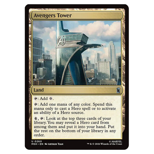 Avengers Tower 0260 card from the Magic The Gathering set Marvel Super Heroes