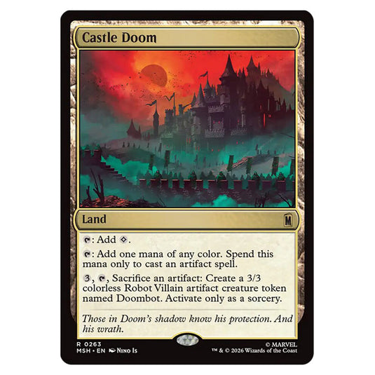 Castle Doom 0263 card from the Magic The Gathering set Marvel Super Heroes