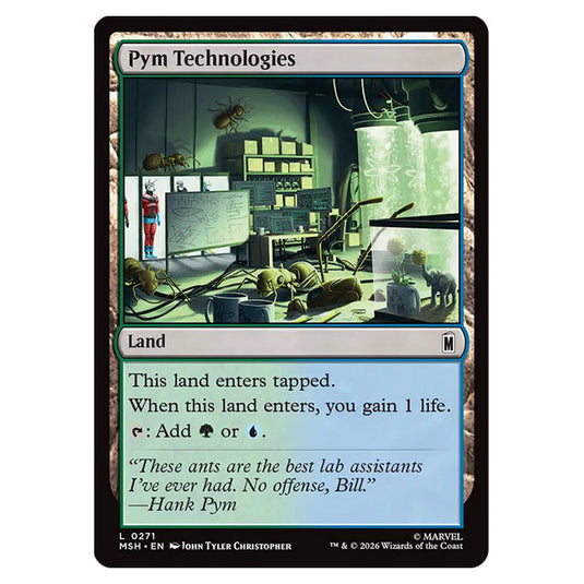 Pym Technologies 0271 card from the Magic The Gathering set Marvel Super Heroes