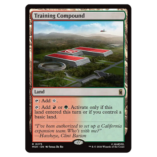 Training Compound 0275 card from the Magic The Gathering set Marvel Super Heroes