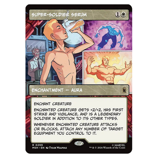 Super-Soldier Serum 0299 card from the Magic The Gathering set Marvel Super Heroes