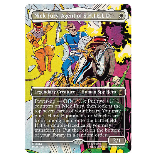 Nick Fury, Agent of S.H.I.E.L.D. 0314 card from the Magic The Gathering set Marvel Super Heroes