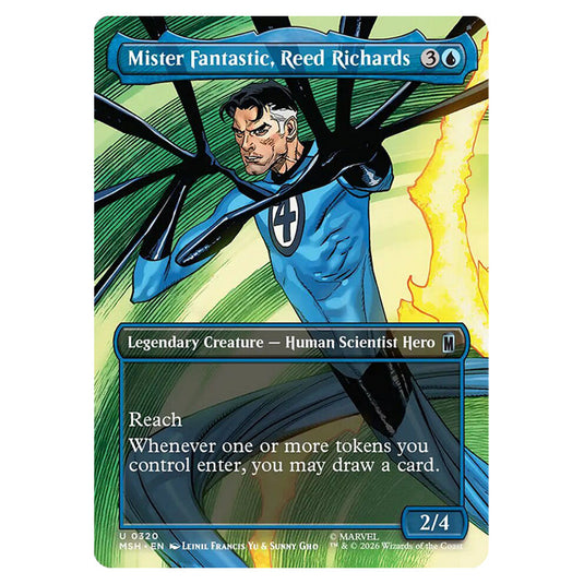 Mister Fantastic, Reed Richards 0320 card from the Magic The Gathering set Marvel Super Heroes