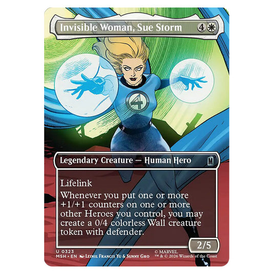 Invisible Woman, Sue Storm 0323 card from the Magic The Gathering set Marvel Super Heroes