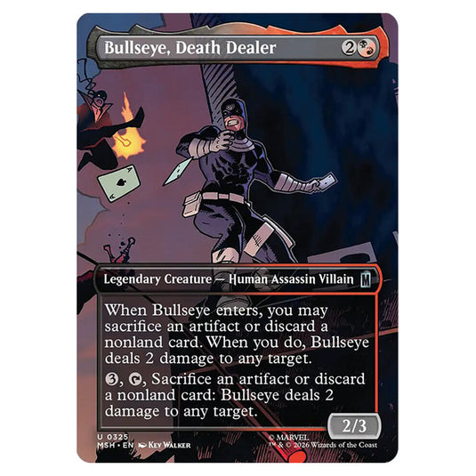 Bullseye, Death Dealer 0325 card from the Magic The Gathering set Marvel Super Heroes