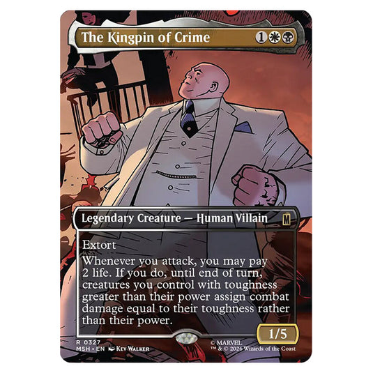 The Kingpin of Crime 0327 card from the Magic The Gathering set Marvel Super Heroes
