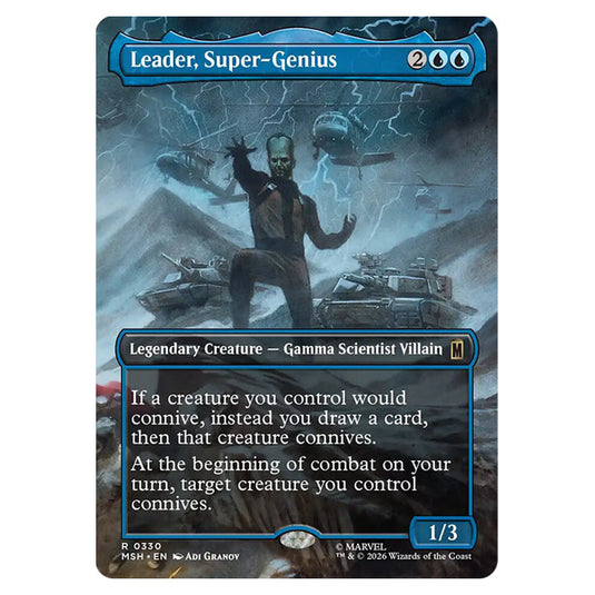 Leader, Super-Genius 0330 card from the Magic The Gathering set Marvel Super Heroes