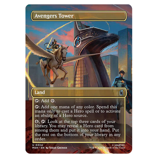 Avengers Tower 0334 card from the Magic The Gathering set Marvel Super Heroes