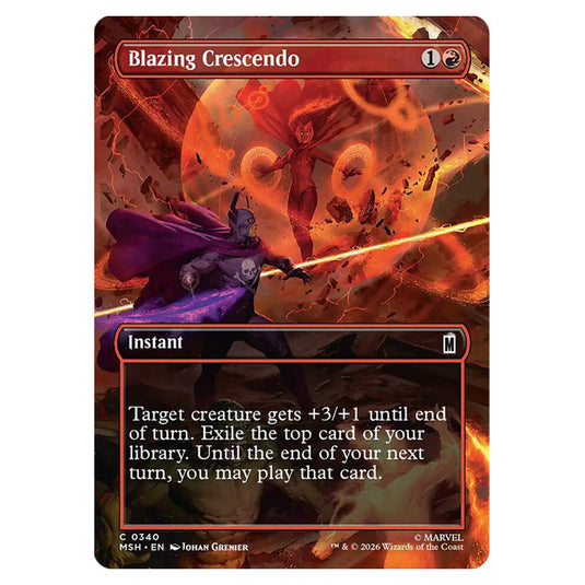 Blazing Crescendo 0340 card from the Magic The Gathering set Marvel Super Heroes