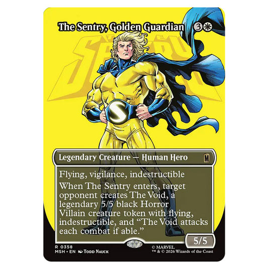 The Sentry, Golden Guardian 0358 card from the Magic The Gathering set Marvel Super Heroes