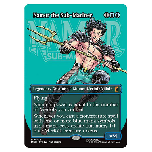 Namor the Sub-Mariner 0362 card from the Magic The Gathering set Marvel Super Heroes