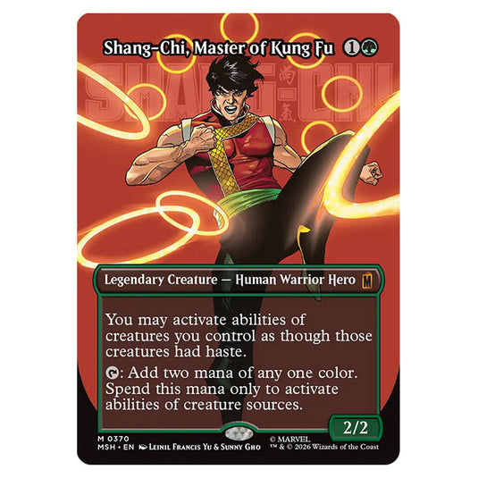 Shang-Chi, Master of Kung Fu 0370 card from the Magic The Gathering set Marvel Super Heroes