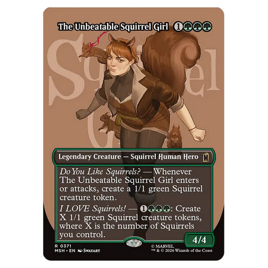 The Unbeatable Squirrel Girl 0371 card from the Magic The Gathering set Marvel Super Heroes