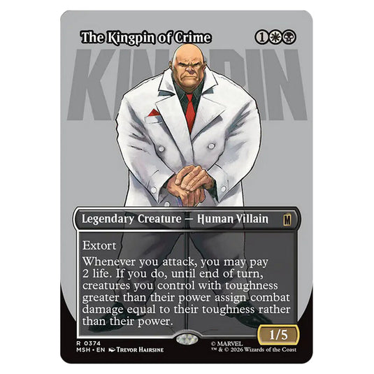 The Kingpin of Crime 0374 card from the Magic The Gathering set Marvel Super Heroes