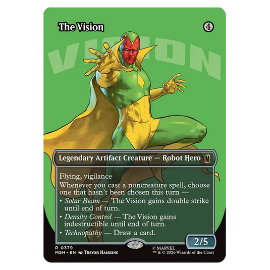 The Vision 0379 card from the Magic The Gathering set Marvel Super Heroes