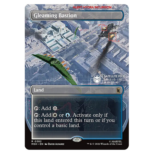 Gleaming Bastion 0382 card from the Magic The Gathering set Marvel Super Heroes
