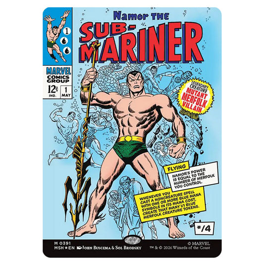 Namor the Sub-Mariner 0391 card from the Magic The Gathering set Marvel Super Heroes