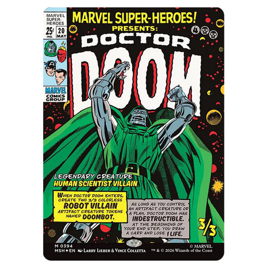 Doctor Doom 0394 card from the Magic The Gathering set Marvel Super Heroes