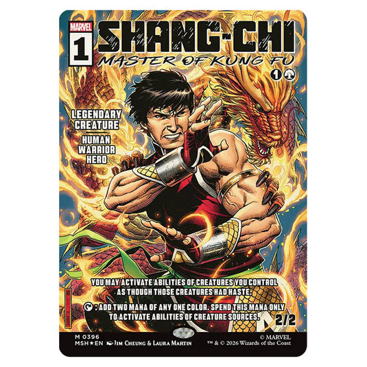 Shang-Chi, Master of Kung Fu 0396 card from the Magic The Gathering set Marvel Super Heroes