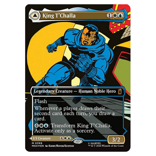 King T'Challa // Black Panther, Hope Enduring 0399 card from the Magic The Gathering set Marvel Super Heroes
