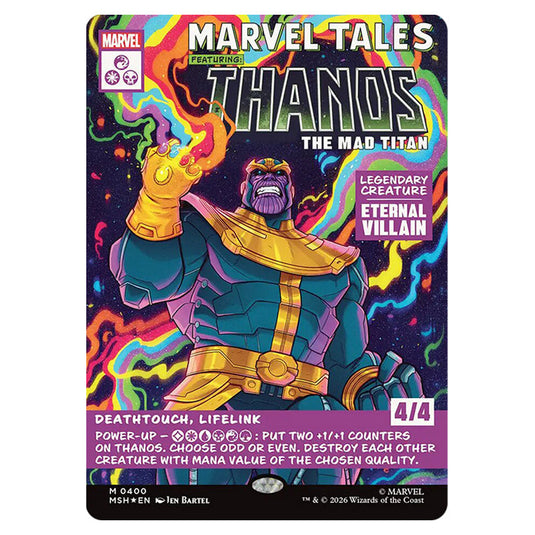 Thanos, the Mad Titan 0400 card from the Magic The Gathering set Marvel Super Heroes