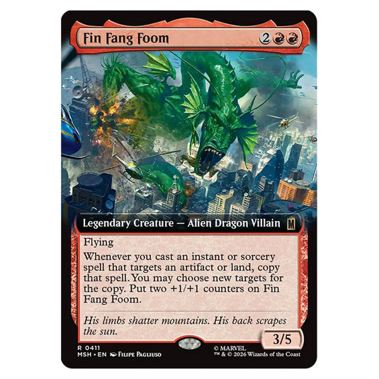 Fin Fang Foom 0411 card from the Magic The Gathering set Marvel Super Heroes