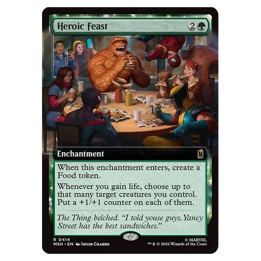 Heroic Feast 0414 card from the Magic The Gathering set Marvel Super Heroes