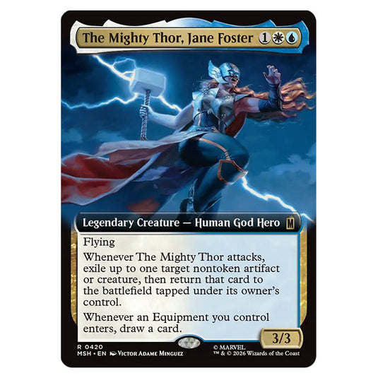 The Mighty Thor, Jane Foster 0420 card from the Magic The Gathering set Marvel Super Heroes