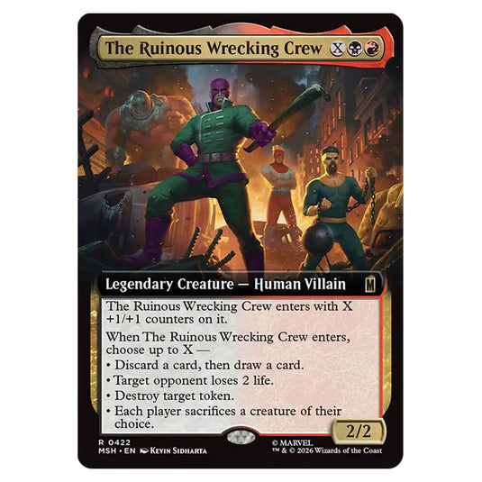 The Ruinous Wrecking Crew 0422 card from the Magic The Gathering set Marvel Super Heroes