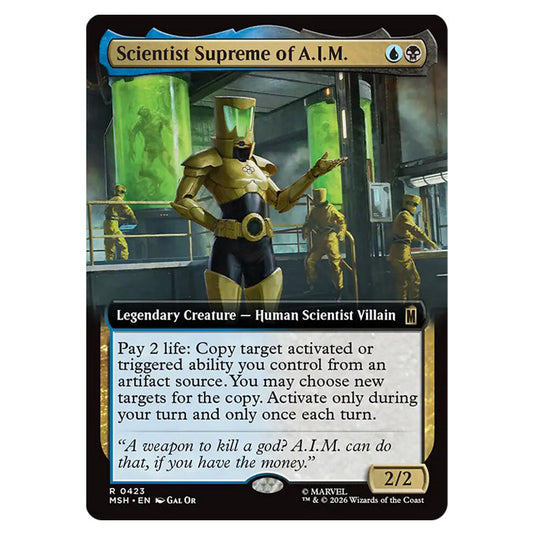Scientist Supreme of A.I.M. 0423 card from the Magic The Gathering set Marvel Super Heroes