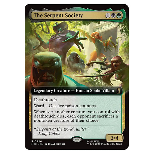 The Serpent Society 0424 card from the Magic The Gathering set Marvel Super Heroes
