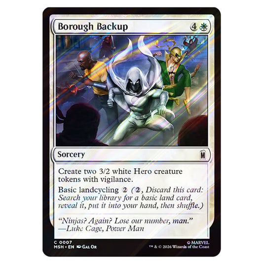 Borough Backup 0007 card from the Magic The Gathering set Marvel Super Heroes