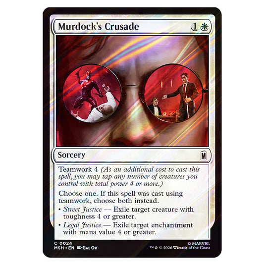 Murdock's Crusade 0024 card from the Magic The Gathering set Marvel Super Heroes