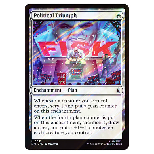 Political Triumph 0031 card from the Magic The Gathering set Marvel Super Heroes
