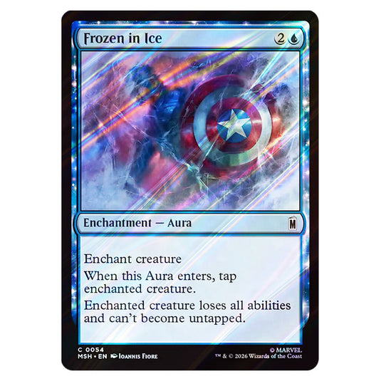Frozen in Ice 0054 card from the Magic The Gathering set Marvel Super Heroes