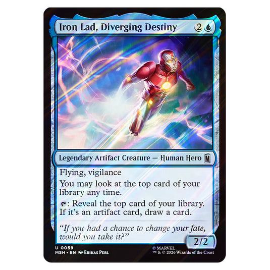 Iron Lad, Diverging Destiny 0059 card from the Magic The Gathering set Marvel Super Heroes