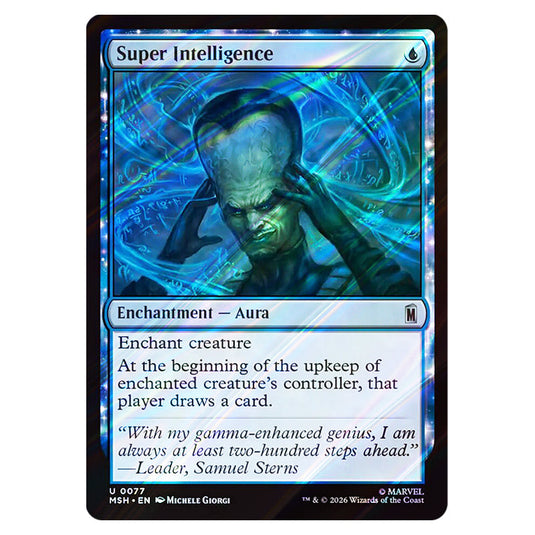 Super Intelligence 0077 card from the Magic The Gathering set Marvel Super Heroes