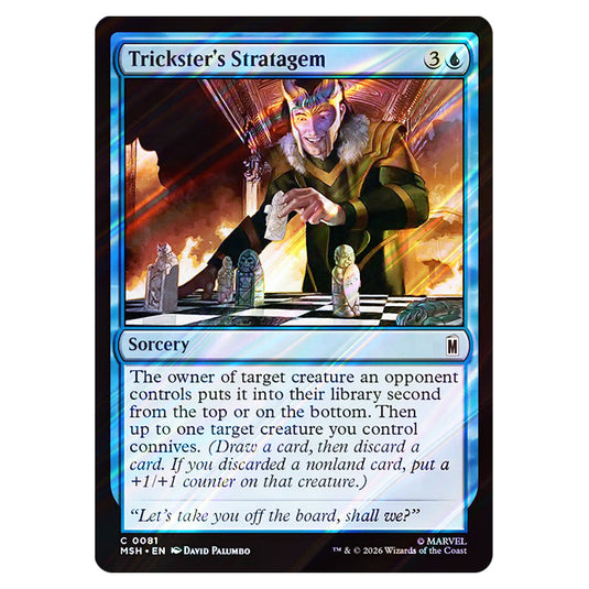 Trickster's Stratagem 0081 card from the Magic The Gathering set Marvel Super Heroes