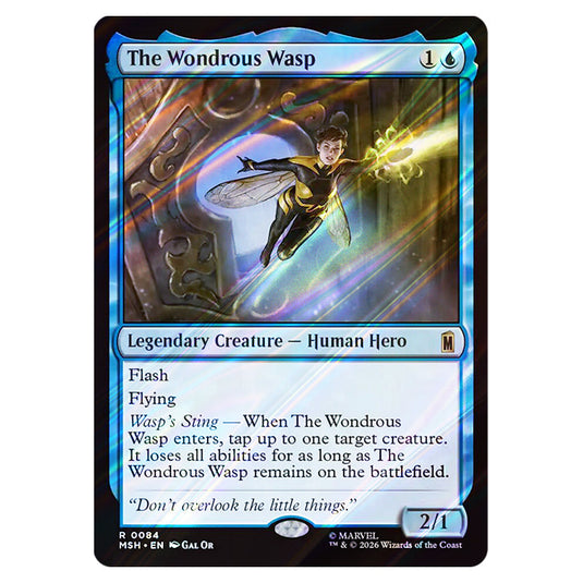 The Wondrous Wasp 0084 card from the Magic The Gathering set Marvel Super Heroes