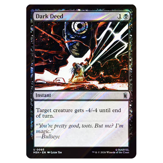 Dark Deed 0093 card from the Magic The Gathering set Marvel Super Heroes