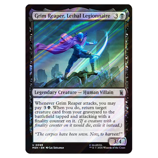 Grim Reaper, Lethal Legionnaire 0098 card from the Magic The Gathering set Marvel Super Heroes